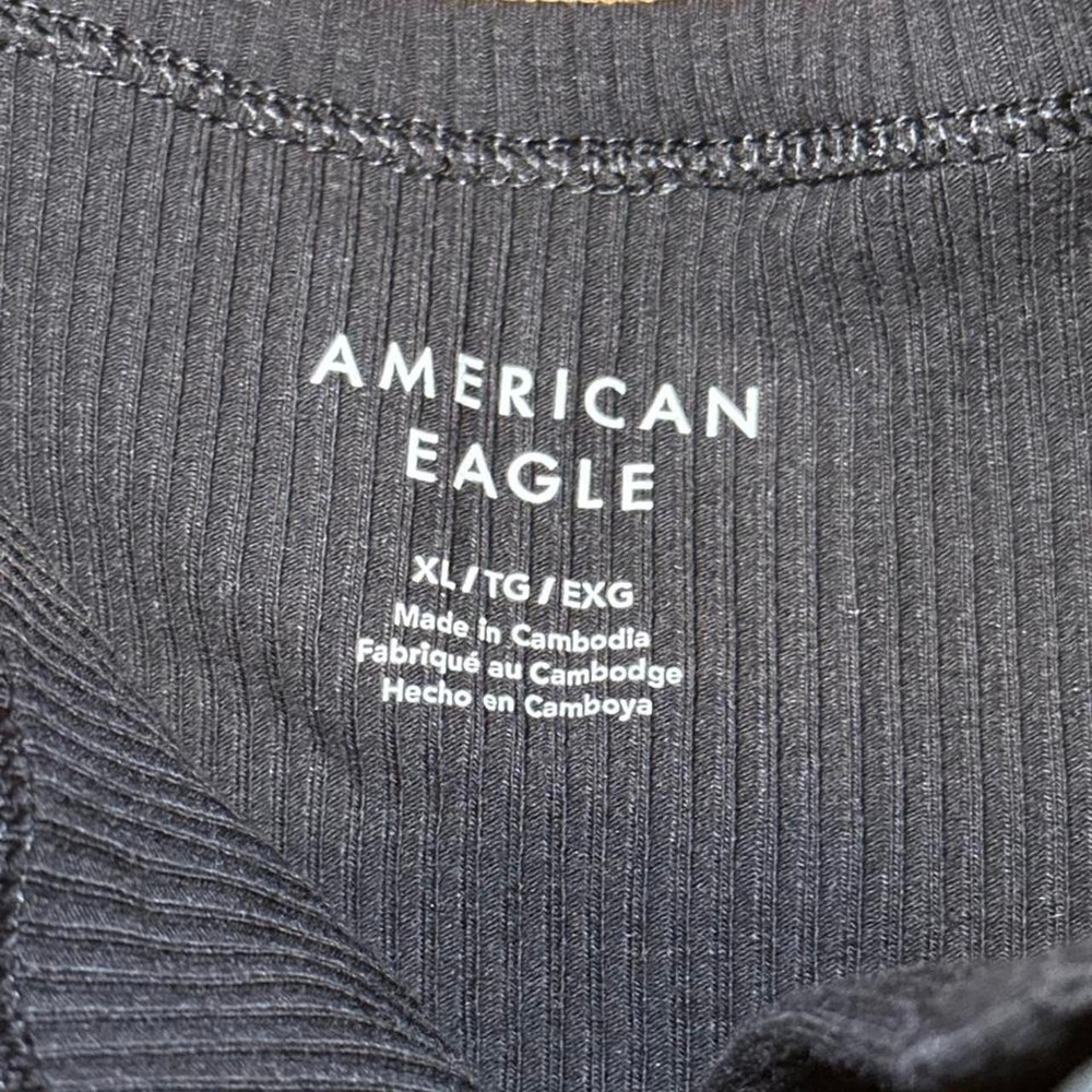 American Eagle Ribbed Button Up Cropped Tank - Picture 3 of 4
